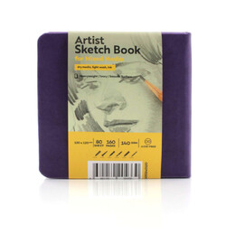 Tigertint Sketchbook Sert Kapak Eskiz Çizim Defteri 140 gr. 12x12 cm. 80 yp. MOR - Tigertint