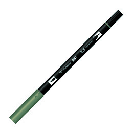 Tombow Dual Brush Pen Grafik Çizim Kalemi 228 Gray Green - Tombow