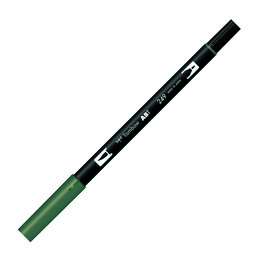 Tombow Dual Brush Pen Grafik Çizim Kalemi 249 Hunter Green - Tombow