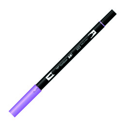 Tombow Dual Brush Pen Grafik Çizim Kalemi 623 Purple Sage - Tombow