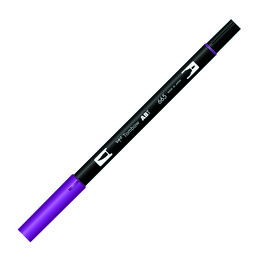 Tombow Dual Brush Pen Grafik Çizim Kalemi 665 Purple - Tombow