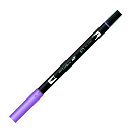 Tombow Dual Brush Pen Grafik Çizim Kalemi 673 Orchid - Tombow