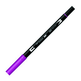 Tombow Dual Brush Pen Grafik Çizim Kalemi 685 Deep Magenta - Tombow