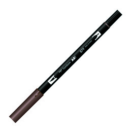 Tombow Dual Brush Pen Grafik Çizim Kalemi 879 Brown - Tombow