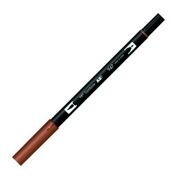 Tombow Dual Brush Pen Grafik Çizim Kalemi 947 Burnt Sienna - Tombow