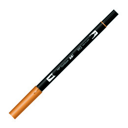 Tombow Dual Brush Pen Grafik Çizim Kalemi 993 Chrome Orange - Tombow