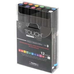 Touch Opaque Marker Su Bazlı Akrilik Boyama Markörü Kalemi Seti 12 Renk Fine Uç (0.8-1.3 mm) - ShinHan Art
