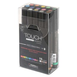 Touch Opaque Marker Su Bazlı Akrilik Boyama Markörü Kalemi Seti 15 Renk Fine Uç (0.8-1.3 mm) - ShinHan Art