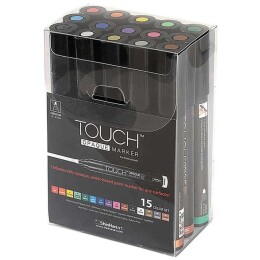 Touch Opaque Marker Su Bazlı Akrilik Boyama Markörü Kalemi Seti 15 Renk Medium Uç (1.5-2.3 mm) - ShinHan Art