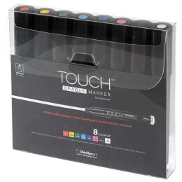 Touch Opaque Marker Su Bazlı Akrilik Boyama Markörü Kalemi Seti 8 Renk Medium Uç (1.5-2.3 mm) - ShinHan Art