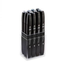 Touch Twin Marker Seti 12 Renk MAVİ/YEŞİL GRİLER - ShinHan Art
