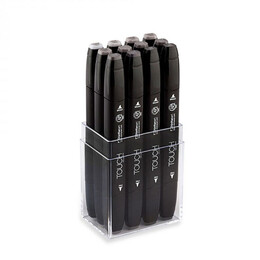 Touch Twin Marker Seti 12 Renk SICAK GRİLER - ShinHan Art