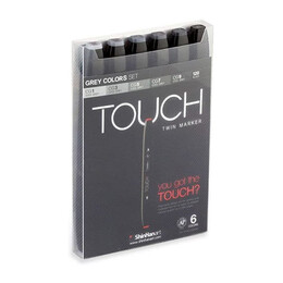 Touch Twin Marker Seti 6 Renk GRİ TONLARI - ShinHan Art