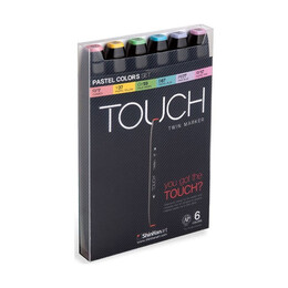 Touch Twin Marker Seti 6 Renk PASTEL RENKLER - ShinHan Art