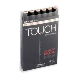 Touch Twin Marker Seti 6 Renk TEN RENKLERİ A - ShinHan Art