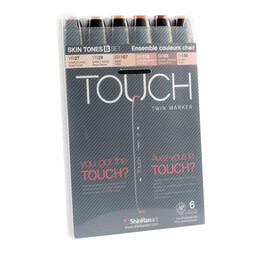 Touch Twin Marker Seti 6 Renk TEN RENKLERİ B - ShinHan Art