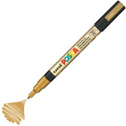 Uni Posca PC-3M Boyama Markörü 0.9-1.3 mm. METALİK ALTIN - 1