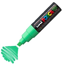 Uni Posca PC-8K Boyama Markörü 8 mm. Kesik Uç AÇIK YEŞİL - 1