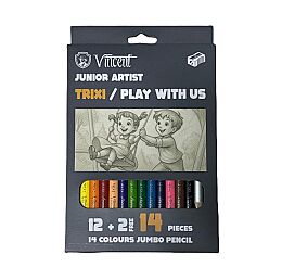 Vincent Trixi Üçgen Jumbo Kuruboya 13'lü 14 Renk - 1