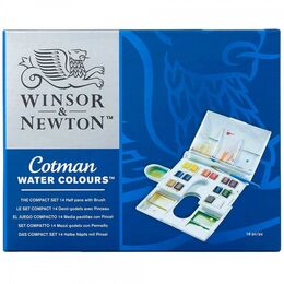 Winsor & Newton Cotman Sulu Boya Seti Compact Set 14 Renk - 1