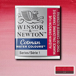 Winsor & Newton Cotman Yarım Tablet Sulu Boya 003 Alizarin Crimson Hue - 1
