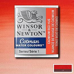 Winsor & Newton Cotman Yarım Tablet Sulu Boya 095 Cadmium Red Hue - 1
