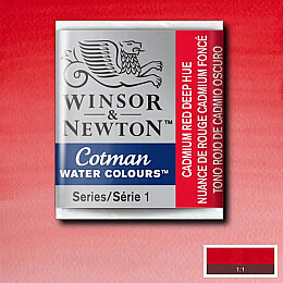 Winsor & Newton Cotman Yarım Tablet Sulu Boya 098 Cadmium Red Deep Hue - Winsor & Newton