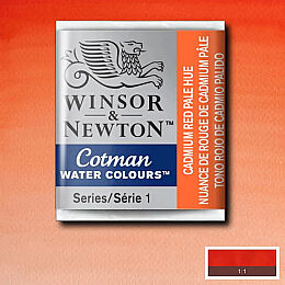 Winsor & Newton Cotman Yarım Tablet Sulu Boya 103 Cadmium Red Pale Hue - 1