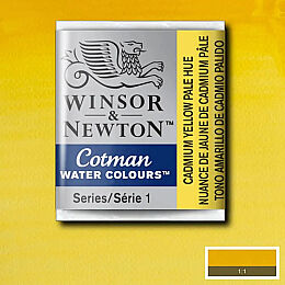 Winsor & Newton Cotman Yarım Tablet Sulu Boya 119 Cadmium Yellow Pale Hue - 1