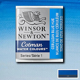 Winsor & Newton Cotman Yarım Tablet Sulu Boya 139 Cerulean Blue Hue - 1