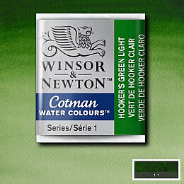 Winsor & Newton Cotman Yarım Tablet Sulu Boya 314 Hooker’s Green Light - 1