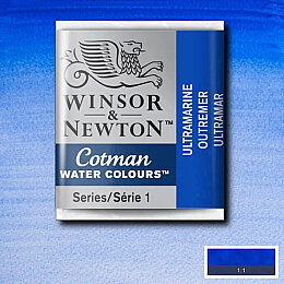 Winsor & Newton Cotman Yarım Tablet Sulu Boya 660 Ultramarine - Winsor & Newton
