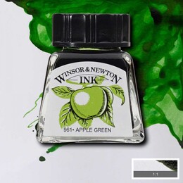 Winsor & Newton Drawing Ink Çizim Mürekkebi 14 ml. 011 Apple Green - Winsor & Newton