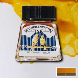 Winsor & Newton Drawing Ink Çizim Mürekkebi 14 ml. 123 Canary Yellow - Winsor & Newton