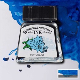 Winsor & Newton Drawing Ink Çizim Mürekkebi 14 ml. 176 Cobalt Blue - Winsor & Newton