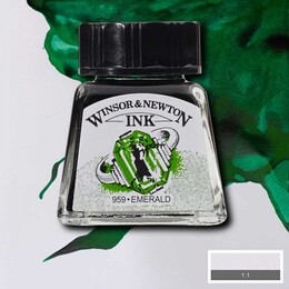 Winsor & Newton Drawing Ink Çizim Mürekkebi 14 ml. 235 Emerald - Winsor & Newton