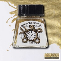 Winsor & Newton Drawing Ink Çizim Mürekkebi 14 ml. 283 Gold - Winsor & Newton
