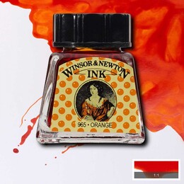 Winsor & Newton Drawing Ink Çizim Mürekkebi 14 ml. 449 Orange - Winsor & Newton