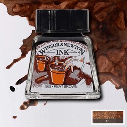 Winsor & Newton Drawing Ink Çizim Mürekkebi 14 ml. 469 Peat Brown - Winsor & Newton