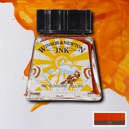 Winsor & Newton Drawing Ink Çizim Mürekkebi 14 ml. 633 Sunshine Yellow - Winsor & Newton