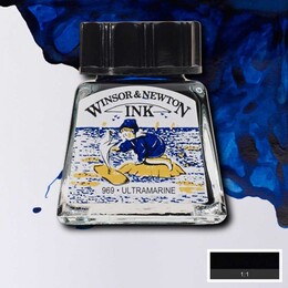 Winsor & Newton Drawing Ink Çizim Mürekkebi 14 ml. 660 Ultramarine - Winsor & Newton