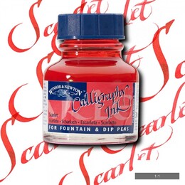 Winsor & Newton Kaligrafi Mürekkebi 30 ml. 601 SCARLET - Winsor & Newton