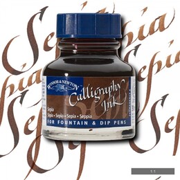 Winsor & Newton Kaligrafi Mürekkebi 30 ml. 609 SEPIA - Winsor & Newton