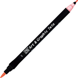 Zig Art & Graphic Twin Marker Çizim Kalemi 21 Light Carmine - Zig