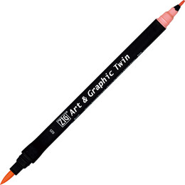 Zig Art & Graphic Twin Marker Çizim Kalemi 25 Light Vermilion - Zig