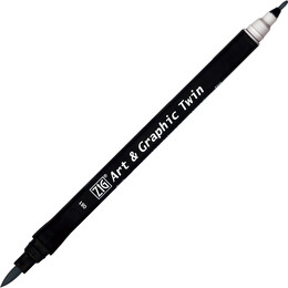Zig Art & Graphic Twin Marker Çizim Kalemi 81 Silver Grey - Zig