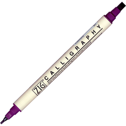 Zig Calligraphy Çift Uçlu Kaligrafi Kalemi 2 mm. + 5 mm. 801 Aubergine - Zig