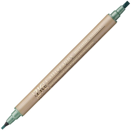 Zig Çift Uçlu Yaldızlı Kaligrafi Kalemi 2 mm. + 3.5 mm. 121 Metallic Green - 1