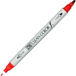 Zig Clean Color f Çift Uçlu Kalem 022 Carmine Red - Zig
