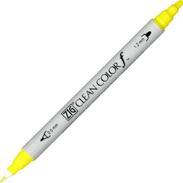 Zig Clean Color f Çift Uçlu Kalem 051 Lemon Yellow - Zig